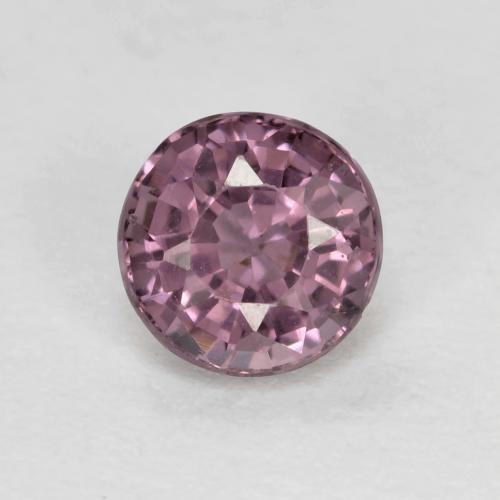 5mm Round Facet Purple Spinel from Tanzania, Weight of 0.61ct, Natural untreated gemstone in VS Clarity, 1pc Spinel - the Color is Deep Mauve Tone, Mohs Hardness of 8 suitable for daily wear jewelry, Photo A