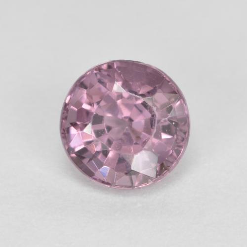 Espinela Rosa Faceta Redonda de 5,1mm de Tanzania, peso de 0.65ct, piedra preciosa No tratado de forma natural en claridad VS, Espinela de 1 pieza: el color es Rosado lavanda, dureza Mohs de 8 Adecuado para joyas de uso diario, Photo A