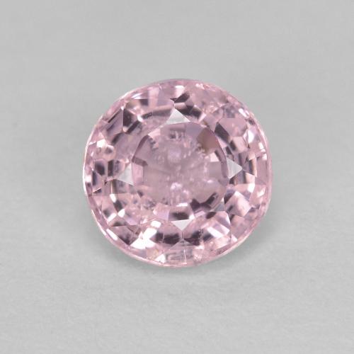 0.59ct Round Very Light Bubblegum Pink Spinel from Tanzania, Dimension 5.1mm, Natural untreated Gemstone, VS Clarity, 1pc Round Facet Spinel, Mohs Hardness of 8 suitable for daily wear jewelry, Photo A