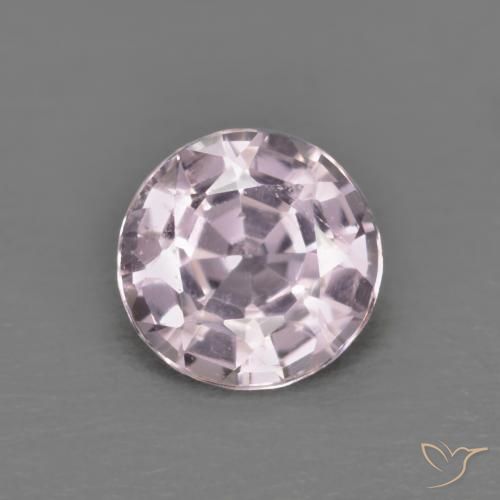4.6mm Round Purple Spinel from Tanzania, Weight of 0.47ct, Natural untreated Gemstone in VVS-VS Clarity, 1pc Round Facet Spinel - Color: Very Light Pinkish Purple, Mohs Hardness of 8 suitable for daily wear jewelry, Photo A