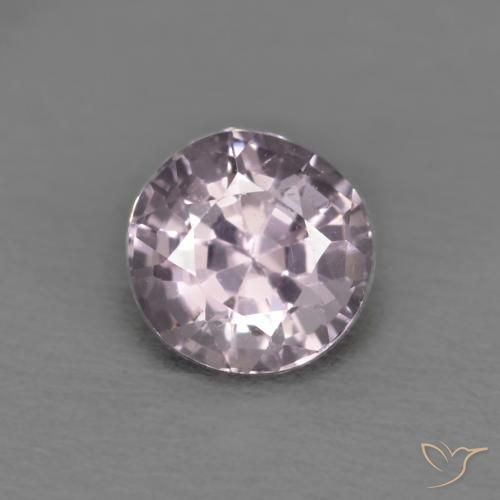 0,67 ct lila Spinell, 5 mm Rundschliff aus Tansania, Photo A