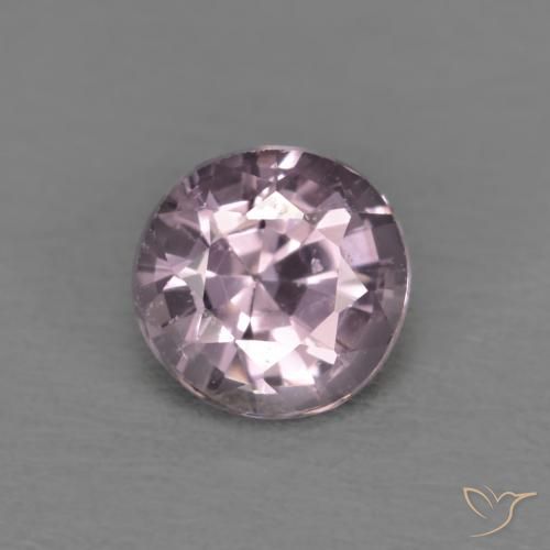 0.55ct Natural Light Grayish Purple Spinel, Round, VVS-VS