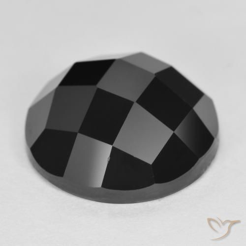 Spinel Gemstone in 12 mm (calibrated) Size for Sale, Spinel Stone in Black Color