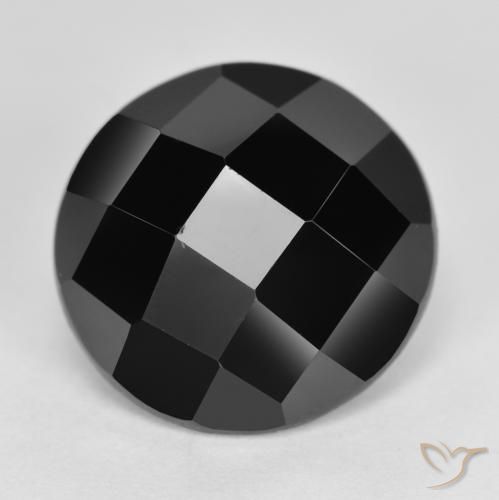 6.27ct Natural Black Spinel, Round, Opaque