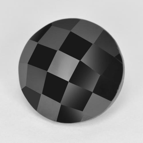 6.01 ct Black Spinel Stone, Natural Spinel in Round Rose-Cut Shape for Sale