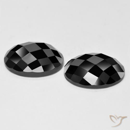 Spinel Gemstones in 16 x 12 mm (calibrated) Size for Sale, Spinel Stones in Black Color
