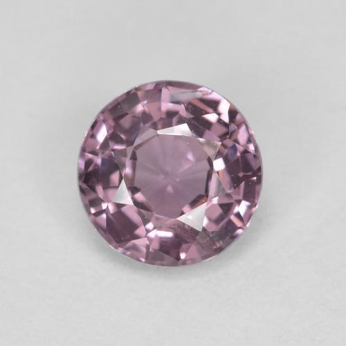 5mm Round Purple Spinel from Tanzania, Weight of 0.51ct, Natural untreated Gemstone in VS Clarity, 1pc Round Facet Spinel - Color: Grey-purple, Mohs Hardness of 8 suitable for daily wear jewelry, Photo A