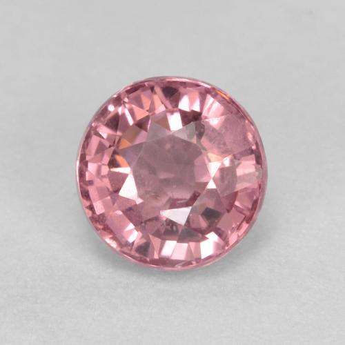 Espinela Rosa Faceta Redonda de 5,1mm de Tanzania, peso de 0.8 ct, piedra preciosa natural No tratado en claridad VS, Espinela de 1 pieza - Color: Rosado Bubblegum, dureza Mohs de 8 Adecuado para joyas de uso diario, Photo A