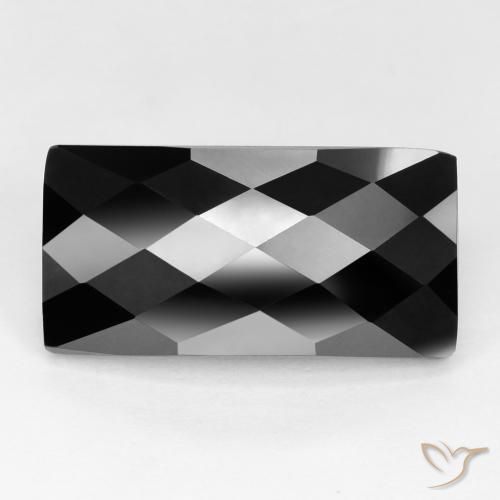 13.46ct Natural Black Spinel, Baguette, Opaque