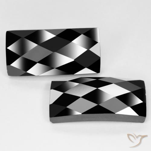 25.49 ctw Black Spinel Stones, Natural Spinel in Baguette Rose-Cut Shape for Sale