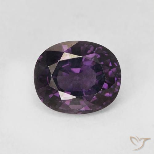 7,2 x 6mm violetter Spinell im Ovalschliff aus Tansania, Gewicht 1,5 ct, Garantiert echter Edelstein in VVS Reinheit, 1 Stück Spinell - die Farbe ist Mittelviolett, Mohs-Härte von 8 Geeignet für den täglichen Gebrauch im Schmuck, Photo A