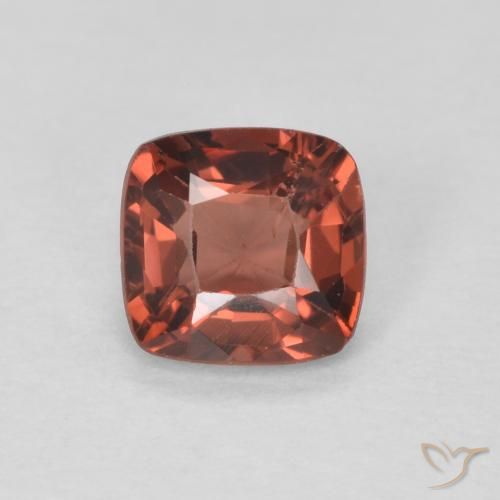 4,9 x 4,7mm kissenschliff roter Spinell aus Tansania, Gewicht von 0,51 ct, natürlicher Edelstein in VVS Reinheit, 1 Stück kissenschliff Spinell - Farbe: Tiefes Beerenrot, Mohs-Härte von 8 Geeignet für den täglichen Gebrauch im Schmuck, Photo A