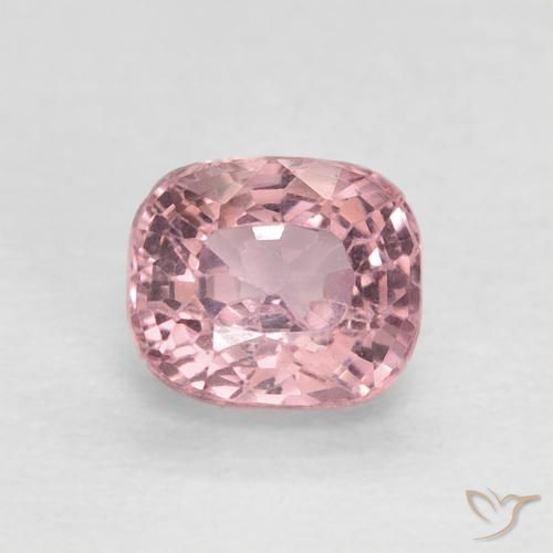 0,62 ct rosa Spinell, 5 x 4,3 mm Kissenschliff aus Tansania, Photo A