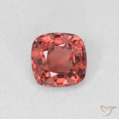 0.54 ct Red Spinel, 4.6 x 4.5 mm Cushion Cut From Tanzania, Photo A