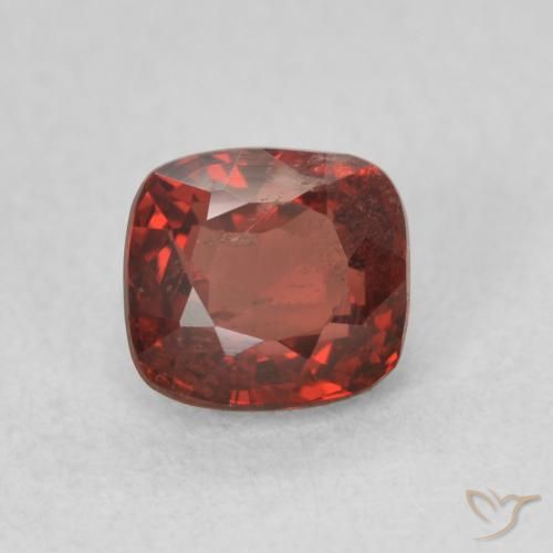 0.78 ct Red Spinel, 5.1 x 4.7 mm Cushion Cut From Tanzania, Photo A