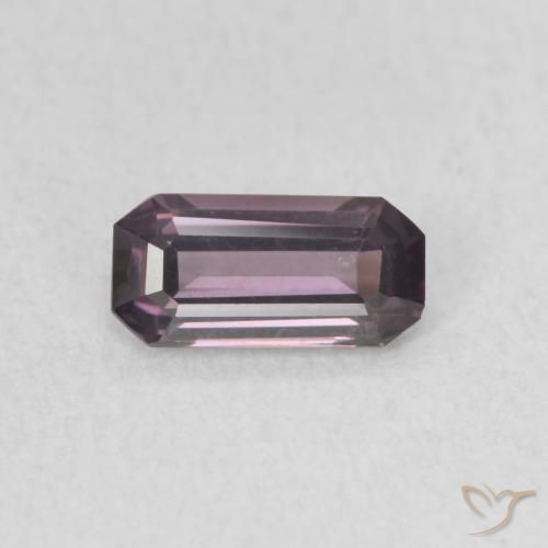 0.50ct Natural Púrpura uva espinela, Corte Octágono / Esmeralda, VVS, Photo A