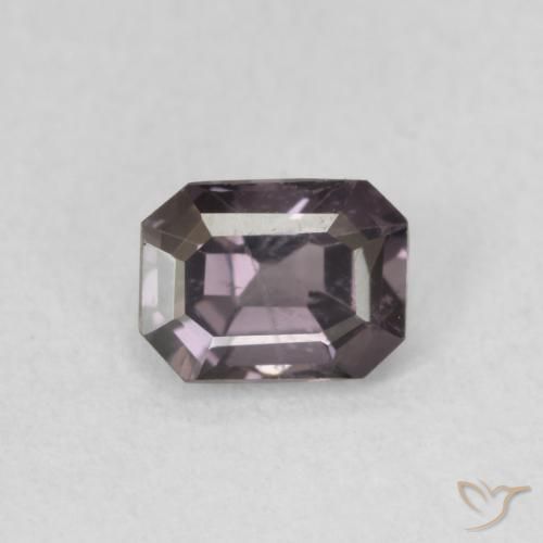 0.58ct Natural Dark Grey Purple Spinel, Emerald Cut, VVS-VS