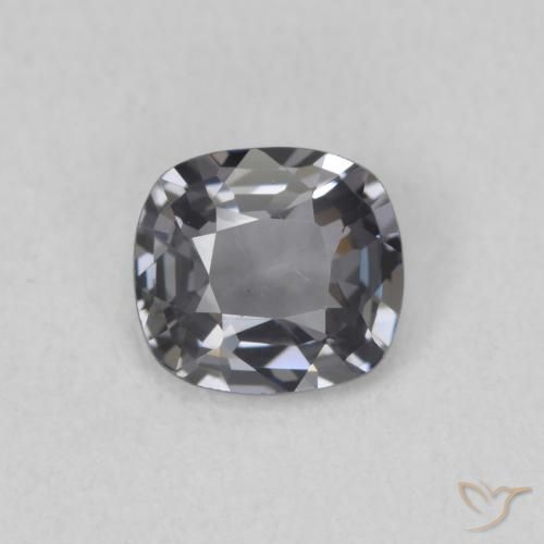 0.79 ct Gray Spinel, 5.9 x 5.4 mm Cushion Cut From Tanzania, Photo A