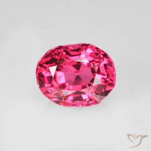 0.58ct Natural Dark Pink Spinel, Oval, VS