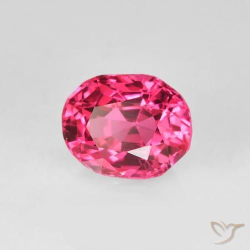 0.58 ct Pink Spinel Stone, Natural Spinel in Oval Facet Shape for Sale