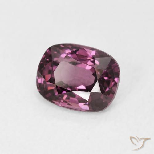 1.24 ct Purple Spinel Stone, Natural Spinel in Cushion-Cut Shape for Sale