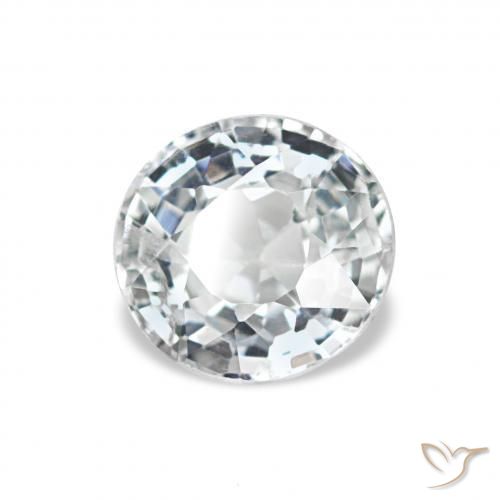 0.73 ct White Spinel Stone, Natural Spinel in Round Facet Shape for Sale