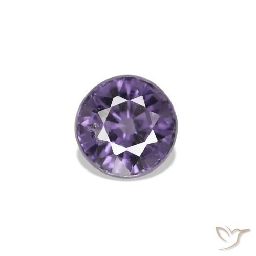 0.42ct Dark Grape Violet Spinel, Round, VVS-VS