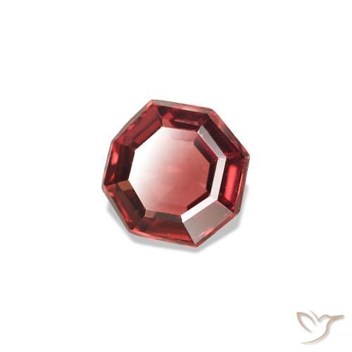 0.33 ct Red Spinel Stone, Natural Spinel in Asscher Cut Shape for Sale