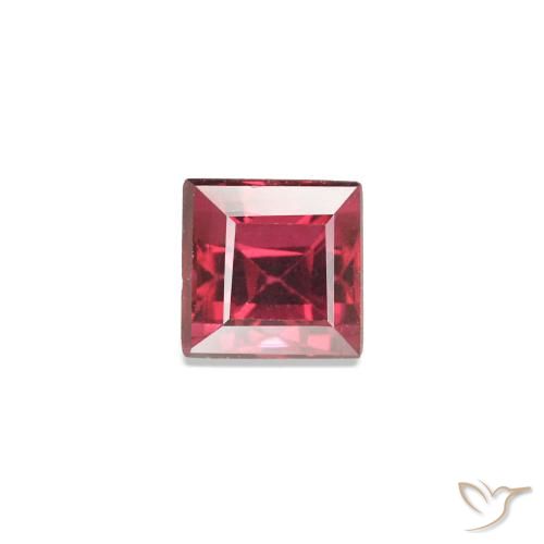 0.24 ct Red Spinel Gemstone, Spinel Gem in Square Facet Shape for Sale.