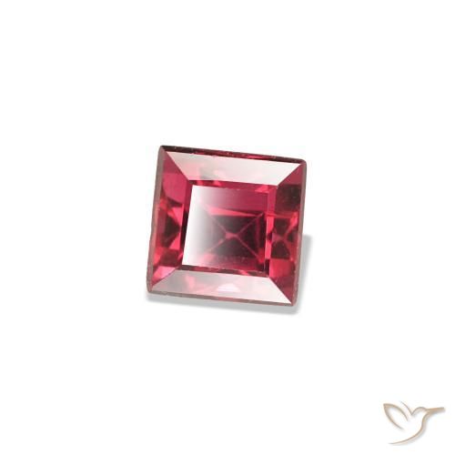 0.24 ct Red Spinel Stone, Natural Spinel in Square Facet Shape for Sale