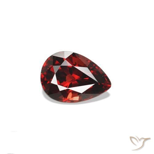 0.59 ct Red Spinel Stone, Natural Spinel in Pear Facet Shape for Sale