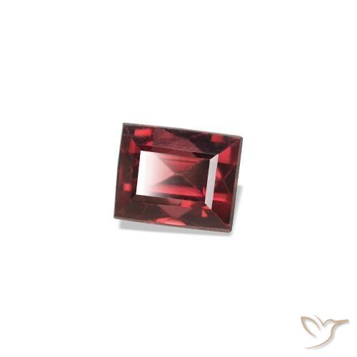 0.36 ct Red Spinel Stone, Natural Spinel in Baguette Facet Shape for Sale