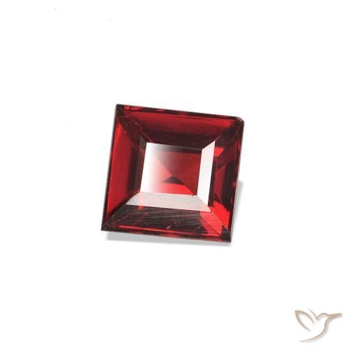 0.56 ct Red Spinel Stone, Natural Spinel in Square Facet Shape for Sale