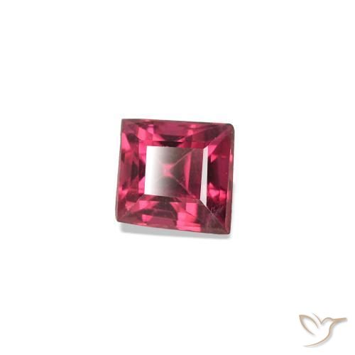 0.21 ct Red Spinel Stone, Natural Spinel in Square Facet Shape for Sale