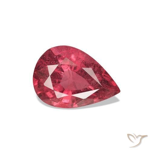 0.96 ct Red Spinel Stone, Natural Spinel in Pear Facet Shape for Sale