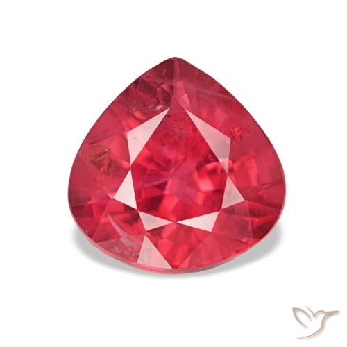 2.02 ct Red Spinel Gemstone, Spinel Gem in Pear Facet Shape for Sale.
