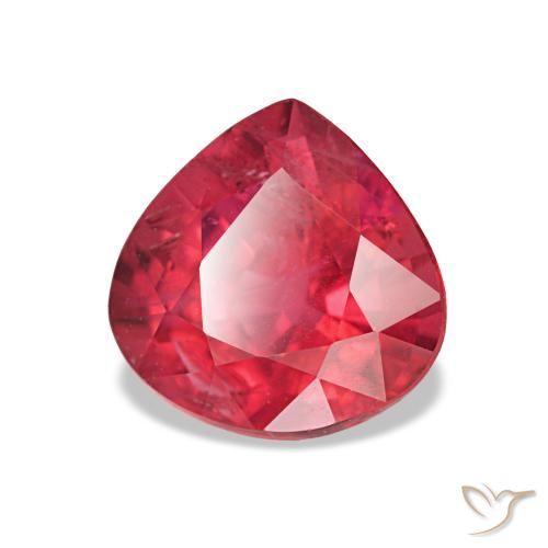 2.02 ct Red Spinel Stone, Natural Spinel in Pear Facet Shape for Sale