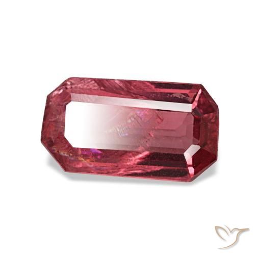 0.83 ct Red Spinel Stone, Natural Spinel in Octagon Step Cut Shape for Sale