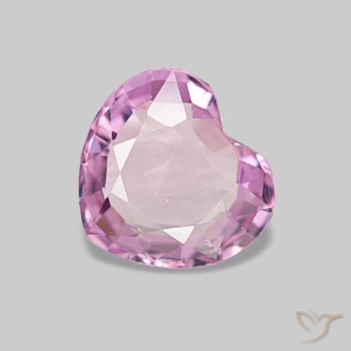 0.78 ct Pink Spinel Gemstone, Spinel Gem in Heart Facet Shape for Sale.