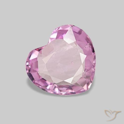 0.78 ct Pink Spinel Stone, Natural Spinel in Heart Facet Shape for Sale