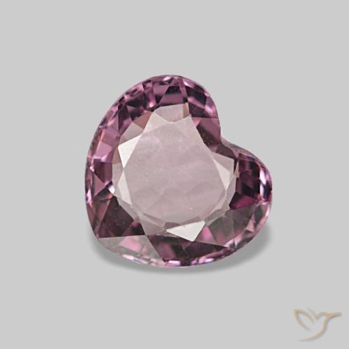 0.63 ct Purple Spinel Gemstone, Spinel Gem in Heart Facet Shape for Sale.