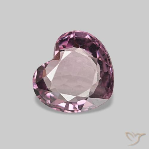 0.63 ct Purple Spinel Stone, Natural Spinel in Heart Facet Shape for Sale