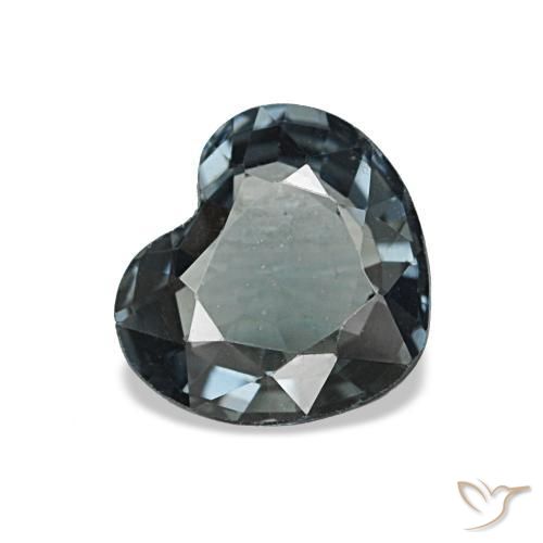 0.80 ct Gray Spinel Stone, Natural Spinel in Heart Facet Shape for Sale
