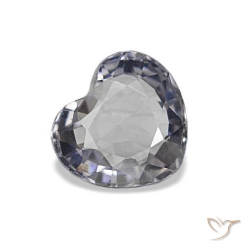 0.70 ct Gray Spinel Stone, Natural Spinel in Heart Facet Shape for Sale