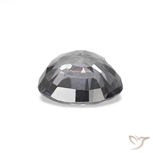 Spinel Gemstone in 6 x 5.4 mm Size for Sale, Spinel Stone in Medium Grey Color