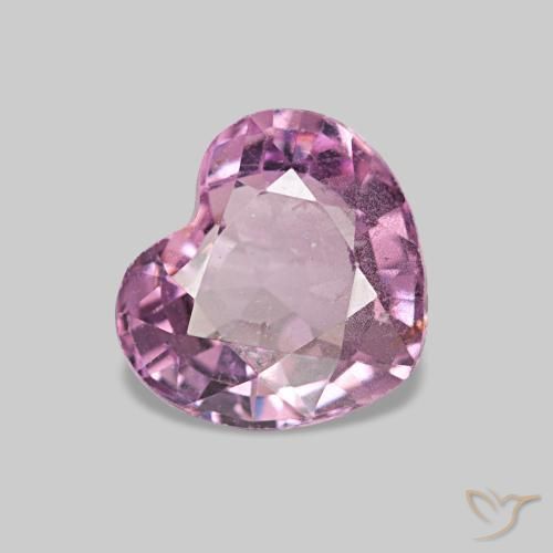 0.86 ct Pink Spinel Stone, Natural Spinel in Heart Facet Shape for Sale