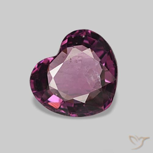 0.72 ct Purple Spinel Stone, Natural Spinel in Heart Facet Shape for Sale