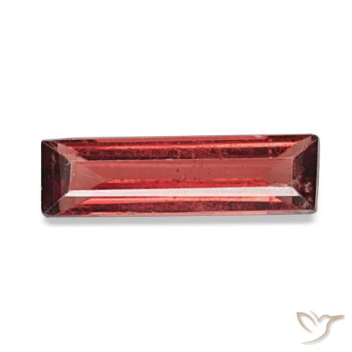0.72 ct Red Spinel Gemstone, Spinel Gem in Baguette Facet Shape for Sale.
