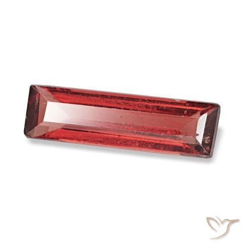 0.72 ct Red Spinel Stone, Natural Spinel in Baguette Facet Shape for Sale