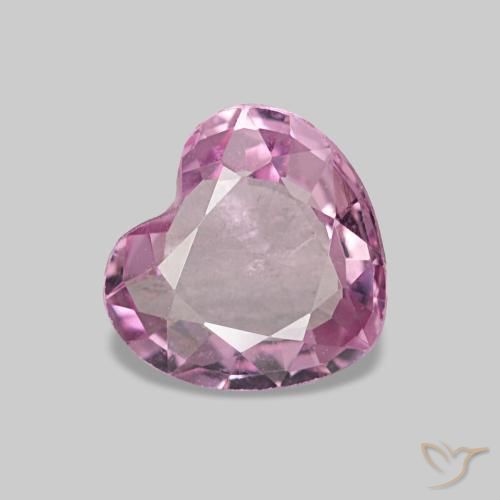 0.65 ct Pink Spinel Stone, Natural Spinel in Heart Facet Shape for Sale